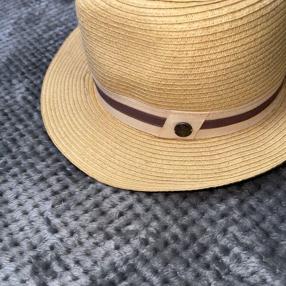 Men’s Straw Dress Fedora Hat with‎ Ribbon Stylish Fashion Dressy Casual - Picture 2 of 7